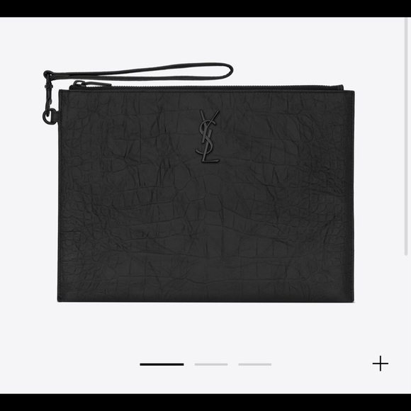Saint Laurent Crocodile Tablet Pouch Clutch - Picture 1 of 4